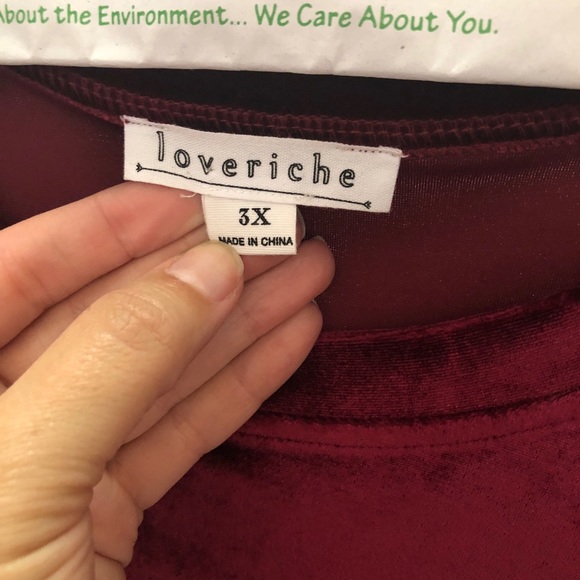 Maroon Velvet Dress - Picture 6 of 6